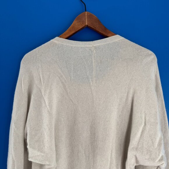 Theory Womens Soft Gray Cashmere Minimalist Dolman Sleeve U-Neck Sweater S/P - Picture 9 of 9